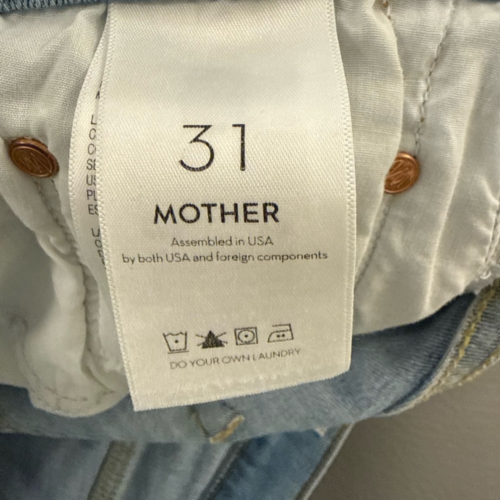 MOTHER Light Blue Straight-Leg Jeans TOMCAT Ankle Jeans Buttonfly (M-3) - Picture 7 of 16